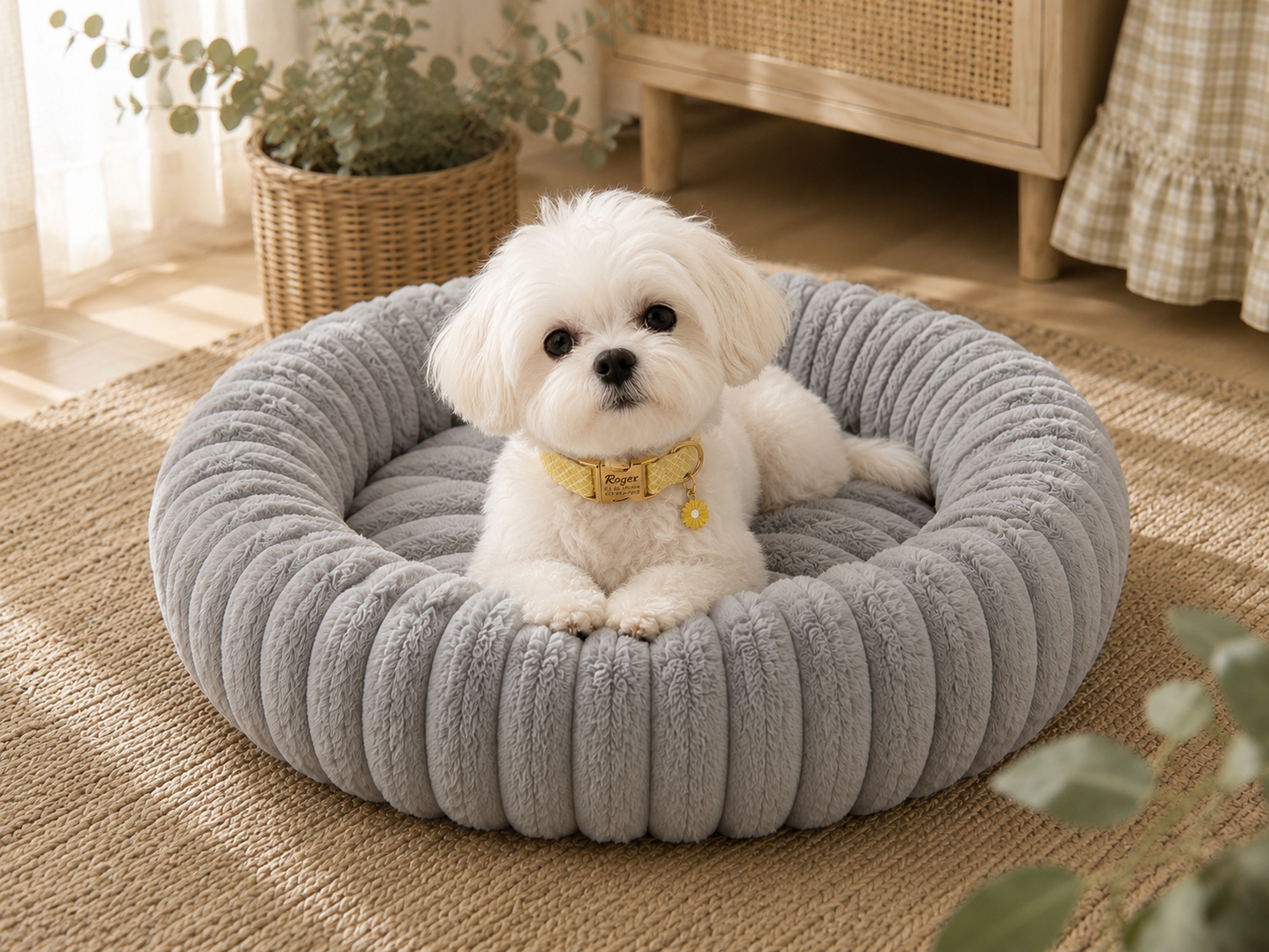 Cozy Cloud Donut Pet Bed