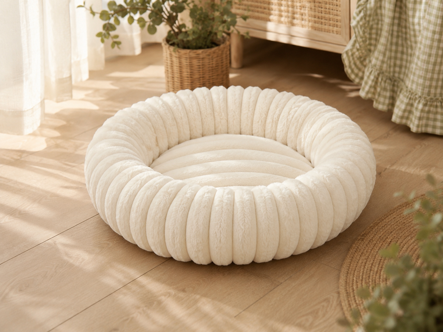 Cozy Cloud Donut Pet Bed