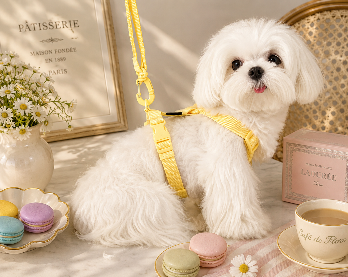 Le Macaron Adjustable Harness & Leash Set