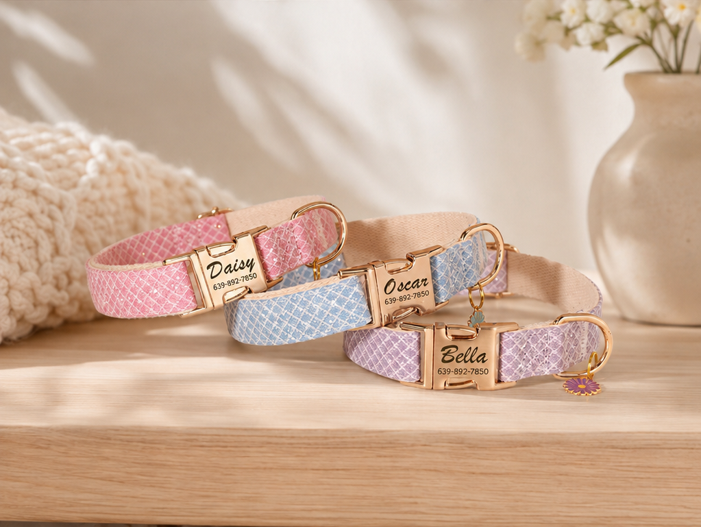 Personalized Daisy Bloom Dog Collar