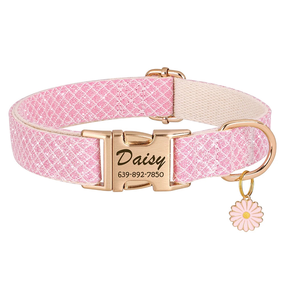 Personalized Daisy Bloom Dog Collar